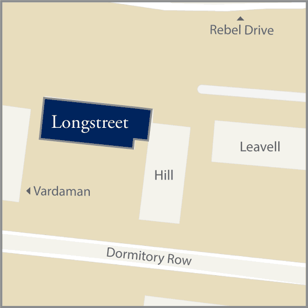 map to Longstreet Hall